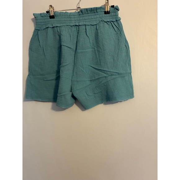 NWOT Zenana Teal Shorts Size Large - Picture 4 of 6